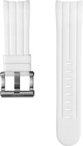 22 mm white silicon XL strap steel clasp