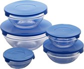 Bewaardozen / Voorraaddozen Glas Blauw (10 stuks)