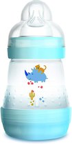 MAM Anti-Colic Easy Start-fles - 160 ml - 0 tot 6 maanden - Flow speen 1 - pak van 2 - blauw en wit