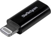 StarTech.com Zwarte Apple 8-polige Lightning-connector naar Micro USB-adapter