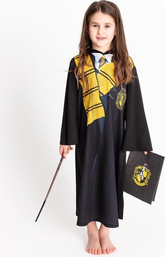 vier keer herfst genezen Huffelpuf kostuum Harry Potter cape + staf + boekomslag | bol.com