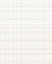 Grafisch behang Profhome VD219156-DI vliesbehang hardvinyl warmdruk in reliëf gestempeld met grafisch patroon glanzend crème 5,33 m2