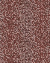 Dieren patroon behang Profhome DE120126-DI vliesbehang hardvinyl warmdruk in reliëf gestempeld met exotisch patroon glanzend rood beige 5,33 m2