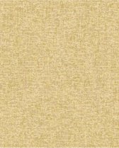 Textiel look behang Profhome DE120055-DI vliesbehang hardvinyl warmdruk in reliëf gestempeld in textiel look mat geel 5,33 m2