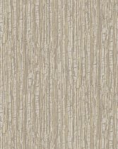 Strepen behang Profhome DE120083-DI vliesbehang hardvinyl warmdruk in reliëf gestempeld tun sur ton glanzend beige bronzen 5,33 m2