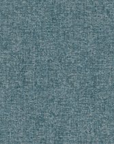 Textiel look behang Profhome DE120057-DI vliesbehang hardvinyl warmdruk in reliëf gestempeld in textiel look mat blauw turquois 5,33 m2