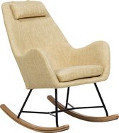 Beliani ARRIE - Rocking Chair - Jaune - Polyester