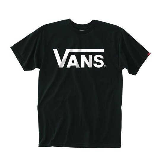 Vans Classic Heren T-shirt - Black/White - Maat L