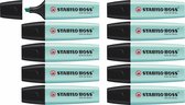 STABILO BOSS ORIGINAL Pastel - Markeerstift - Markeren Met Pastelkleuren - Vleugje Turquoise - Doos 10 stuks