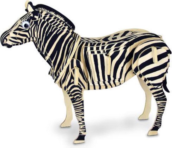 Bouwpakket 3D Puzzel Zebra- hout | bol.com