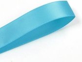 Satijn Lint 22mm (2,2cm) | Satijnlint | Aqua (340) | Luxe Dubbelzijdige Kwaliteit | Cadeau Lint | Geboortelint Babylint | Rol van 22,85 Meter