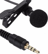 WiseGoods Clip-On Smartphone Microfoon 3.5 mm Jack - Iphone - Android - Dasspeld Stream Mic - Interview - Zwart