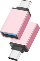 OTG USB Type C 3.1 Data connector USB 3.0 vrouwelijk Metaal voor Telefoons \ Smartphones \ Tablets - roze