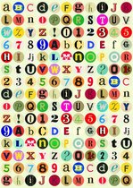 Poster vintage alphabet - Cavallini & Co - Vintage Schoolplaat Alfabet
