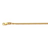 Glow schakelketting- goud (14 kt)-  60 cm- Gourmet 2,1mm