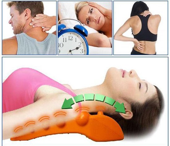 Bol Com Nek Wervelkolom Rug Ontspanning Frame Massage Effectief Tegen Rugpijn En Nekpijn Oranje