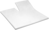 Cinderella Single-split topper hoeslaken – Badstof – tot 15 cm – 180x200/210 – White