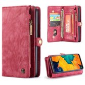 CaseMe Vintage portemonnee hoesje Samsung A70 Rood