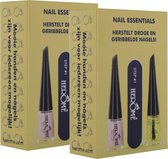2-pack Herome 3 in 1 Manicure Nagelverzorging Set (Nail Essentials Set Geel) – Nagelset voor Droge en Geribbelde Nagels – Base Coat, Vijl en Voedende Nagelolie – Voor Egale en Flexibele Nagels - 2-pack