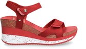 Panama Jack Nica Sport B1 sandalen met sleehak rood - Maat 40