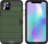 Hardcase in geborsteld aluminium voor IPhone 11 Pro Max - groen