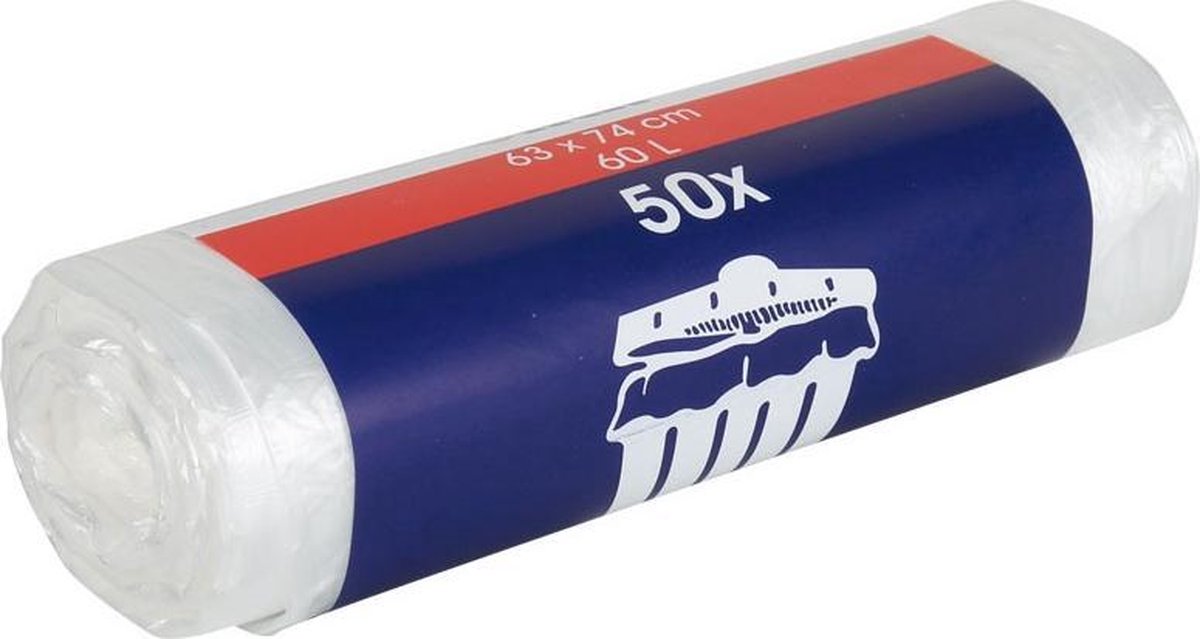 Specialiteit grafisch Mail Dunne HDPE vuilniszakken 60 liter transparant 63x74 cm - 40 rollen à 50  zakken | bol.com