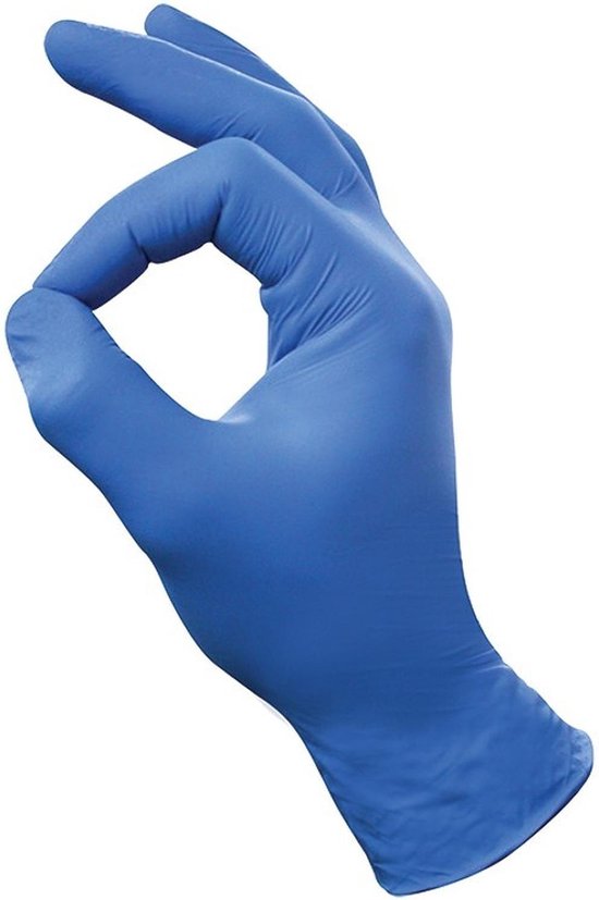 Nitril Handschoenen Blauw 100 Stuks Poedervrij Maat L