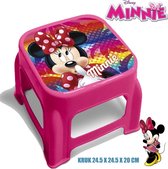 Disney Minnie Mouse Kunststof Kruk Roze - 24,5 x 24,5 x 20 cm