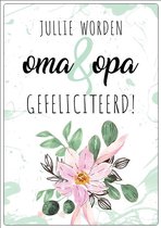 Spreukenbordje: Jullie worden oma en opa gefeliciteerd! | Houten Tekstbord