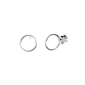 Zilver Cirkel Oorknopjes 7MM