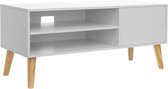 MIRA Home - TV kast meubel - TV meubel industrieel - Hout - Wit - 110x40x49.5