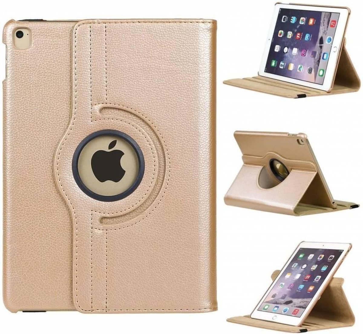 iPad Air 2 Rotatie hoesje met stand Champagne Goud