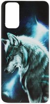 ADEL Siliconen Back Cover Softcase Hoesje Geschikt voor Samsung Galaxy S20 Plus - Wolf Blauw