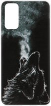 ADEL Siliconen Back Cover Softcase Hoesje voor Samsung Galaxy S20 - Wolf Zwart