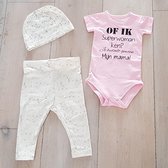 MM Baby cadeau geboorte meisje jongen set met tekst aanstaande zwanger kledingset pasgeboren unisex Bodysuit | Huispakje | Kraamkado | Gift Set