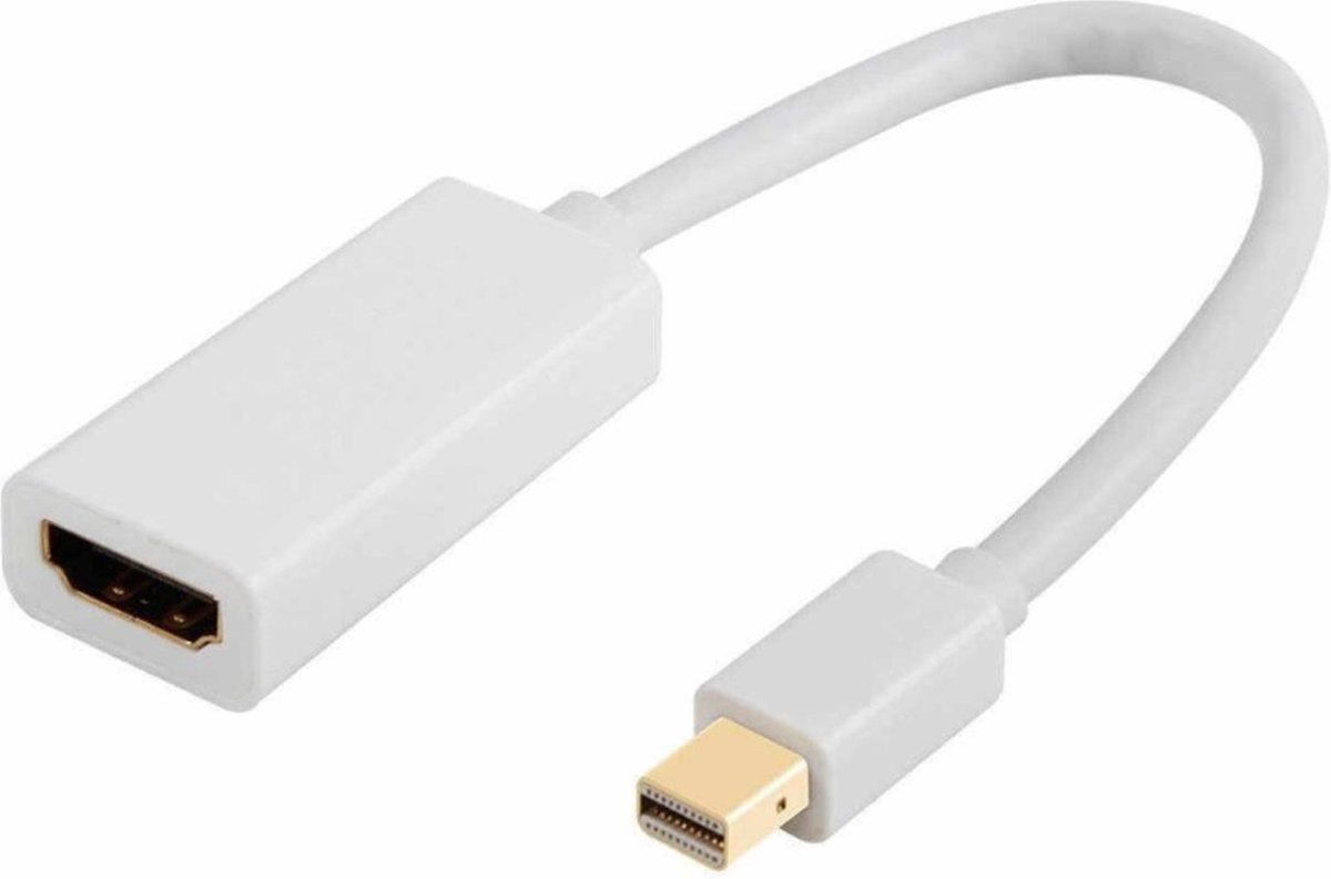 Mini Displayport naar HDMI female adapter voor Macbook, Macbook Pro - Wit