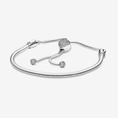 Armband Zilver / Verstelbare Zilveren armband / past op Pandora / Pandora compatible / Valentijnsdag cadeau / Bedelarmband / Verstelbare sluiting / hart vortmige sluiting / Elegant