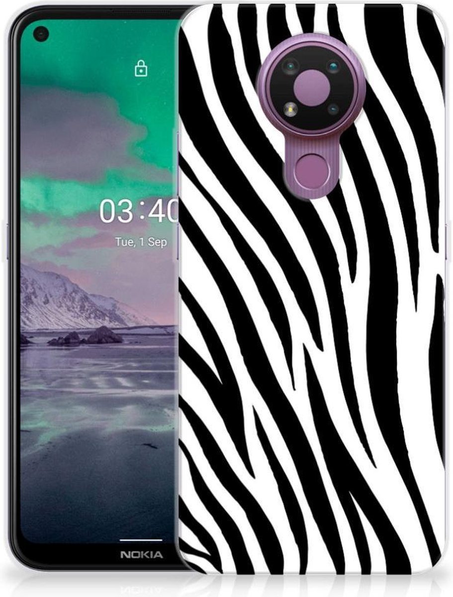 Nokia 3.4 TPU Hoesje Zebra