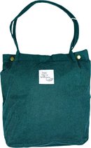 GoDaily - Dames - Schoudertas - Handtas - Bag - Canvas - Katoenen Tas - Tote - Groen