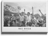 Walljar - NAC Breda supporters '66 - Zwart wit poster met lijst