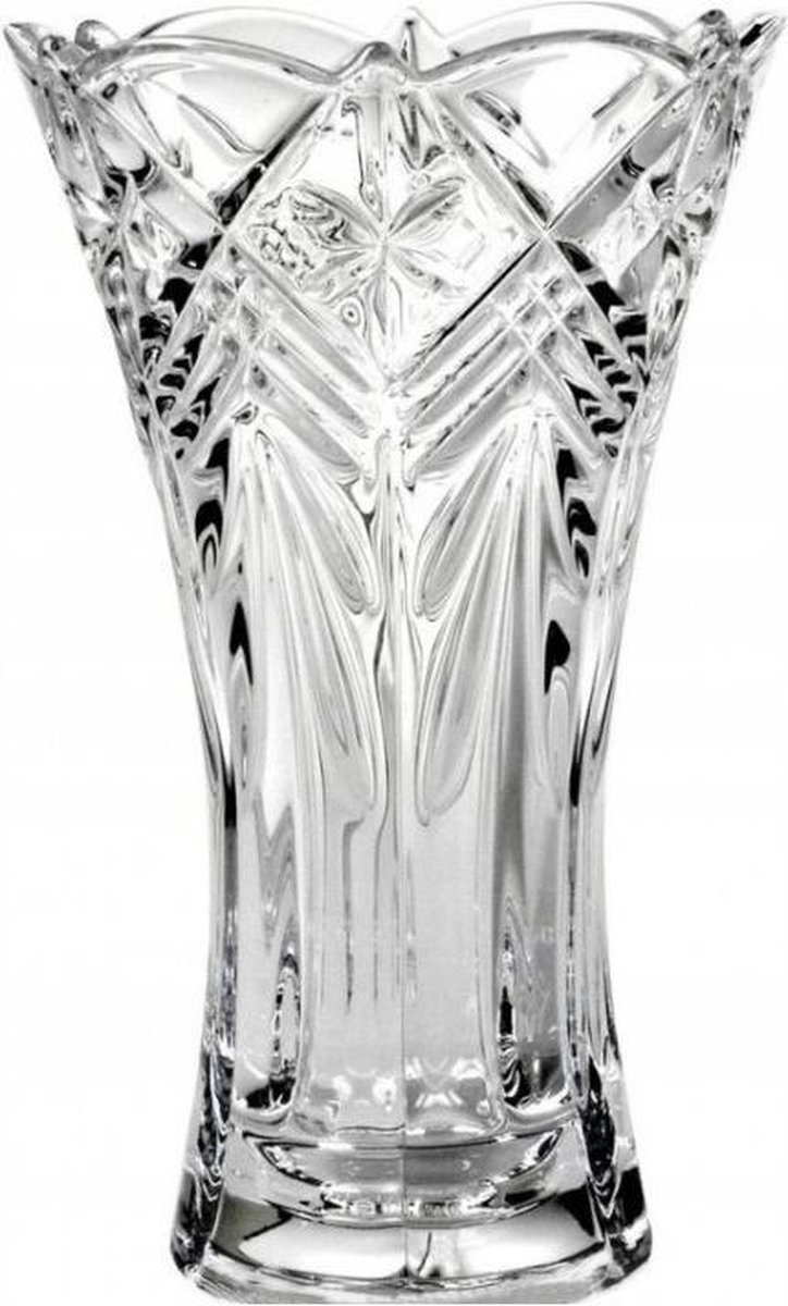 Crystalite Bohemia TAURUS X VAAS 25 CM LAATSTE STUK !!! doorschijnend