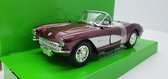 LDC Chevrolet Corvette 1957 Bordeaux Rood 1:24