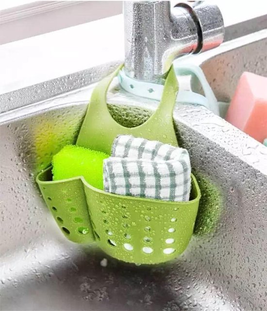 Panier suspendu pour égouttoir à vaisselle pour évier de cuisine, vert
