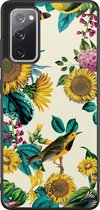 Samsung S20 FE hoesje - Zonnebloemen / Bloemen | Samsung Galaxy S20 case | Hardcase backcover zwart