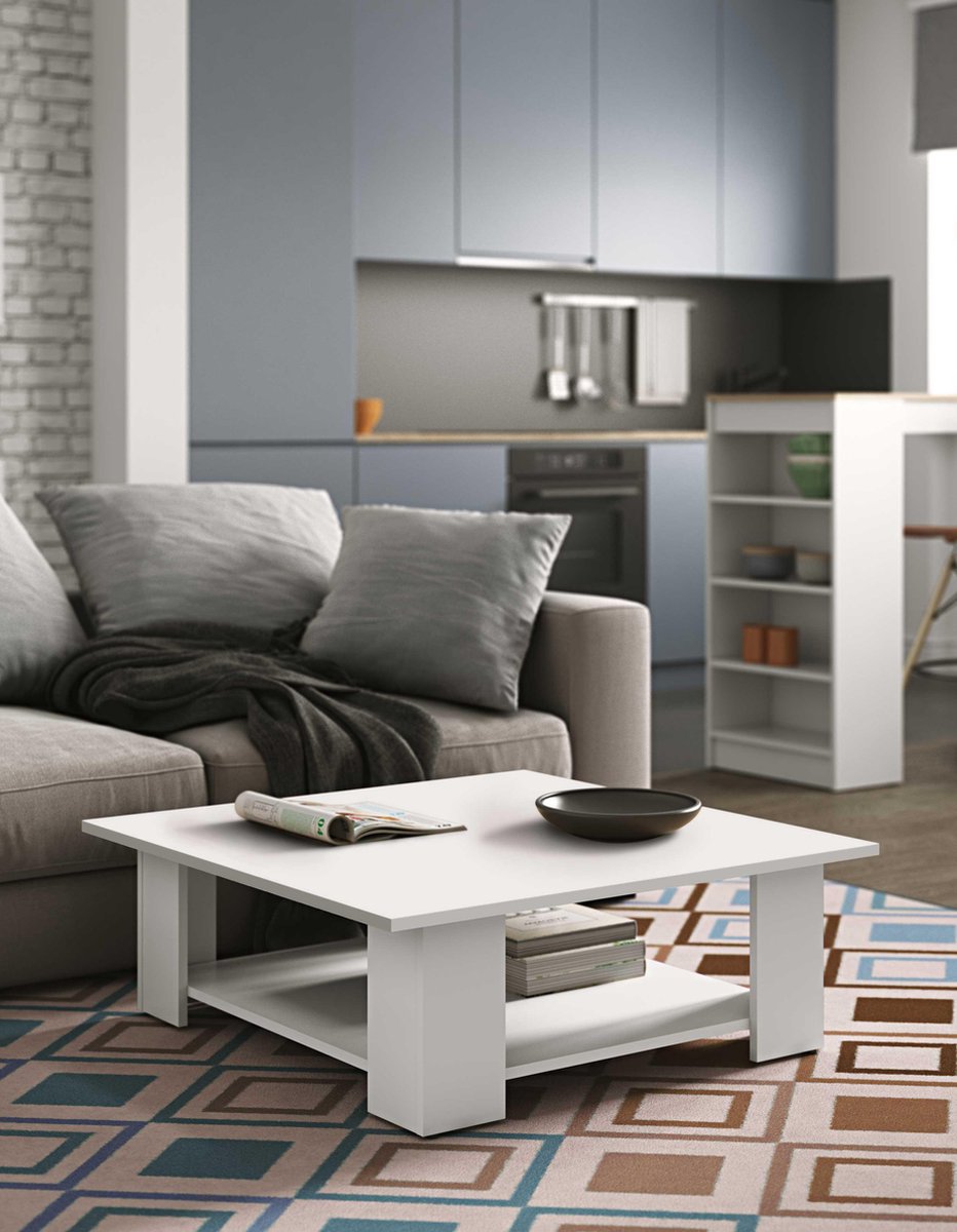 Salontafel Square 67x67 - Wit