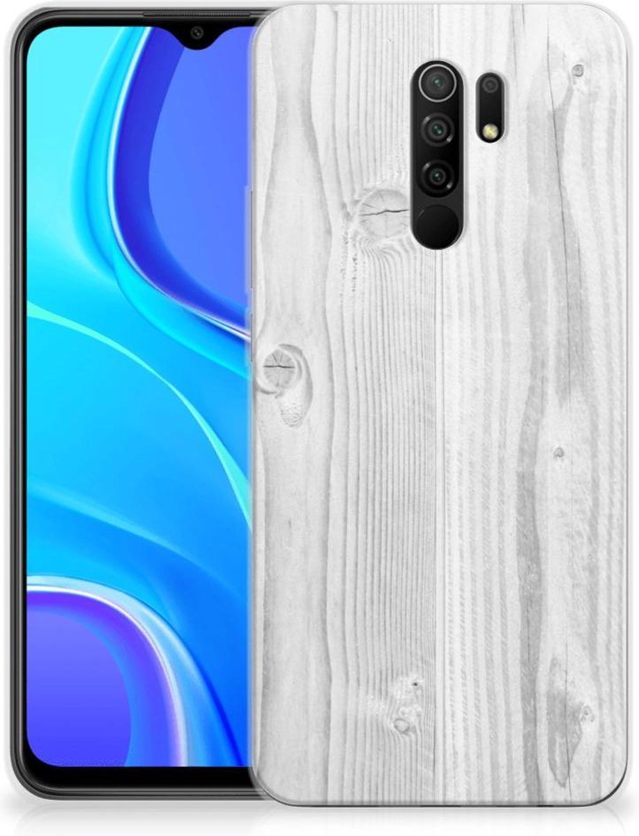 Xiaomi Redmi 9 Bumper Hoesje White Wood