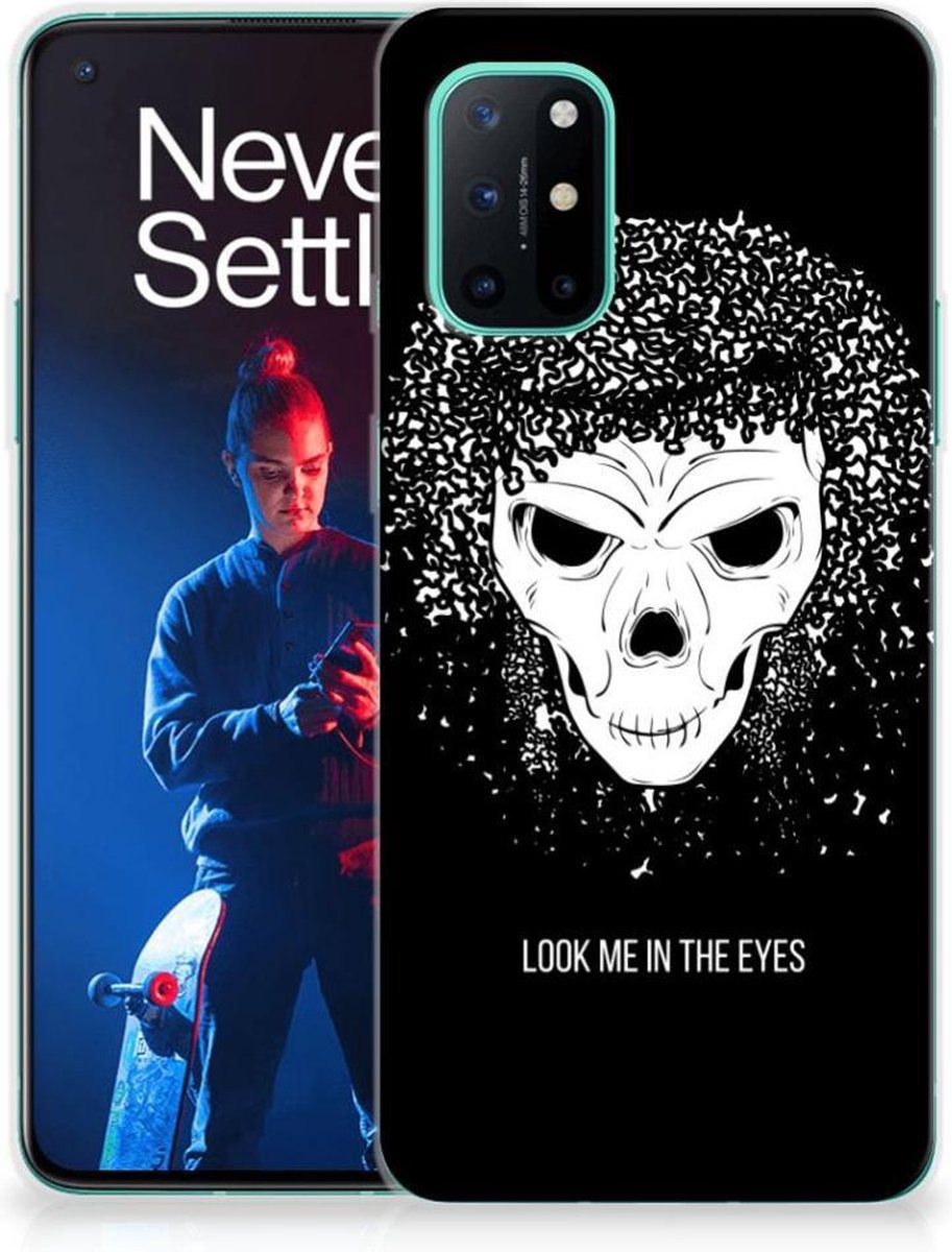 Silicone Back Case OnePlus 8T Skull Hair