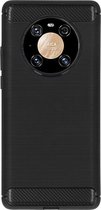 Brushed Backcover Huawei Mate 40 Pro hoesje - Zwart