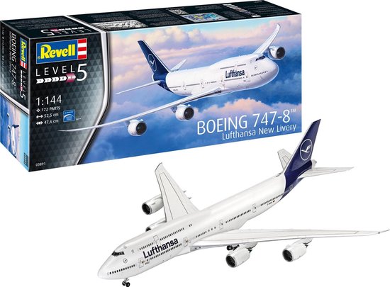 Kritisch verdamping Gewoon doen Revell 03891 Boeing 747-8 Lufthansa New Livery Vliegtuig (bouwpakket) 1:144  | bol.com