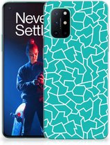 Back Case Siliconen Hoesje OnePlus 8T Telefoonhoesje Cracks Blue